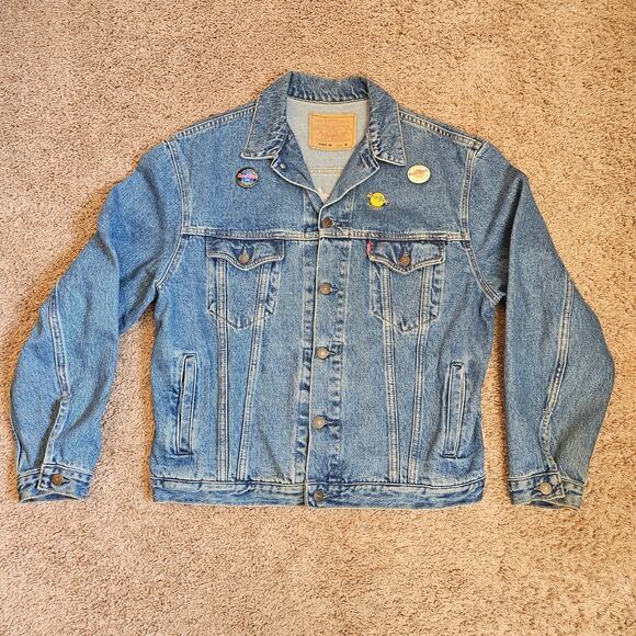 Levi's Other - Vtg Levis Jean Jacket 70503-02 M Britain Hard Rock London Denim Trucker 80s 90s